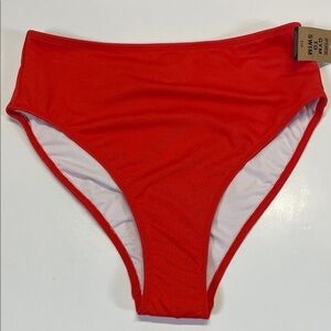 PINK Active Orange High Waisted Bikini Bottoms Gym to Swim Size S